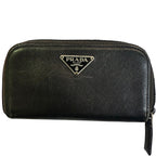 Prada Saffiano Leather Zip Key Case – Black