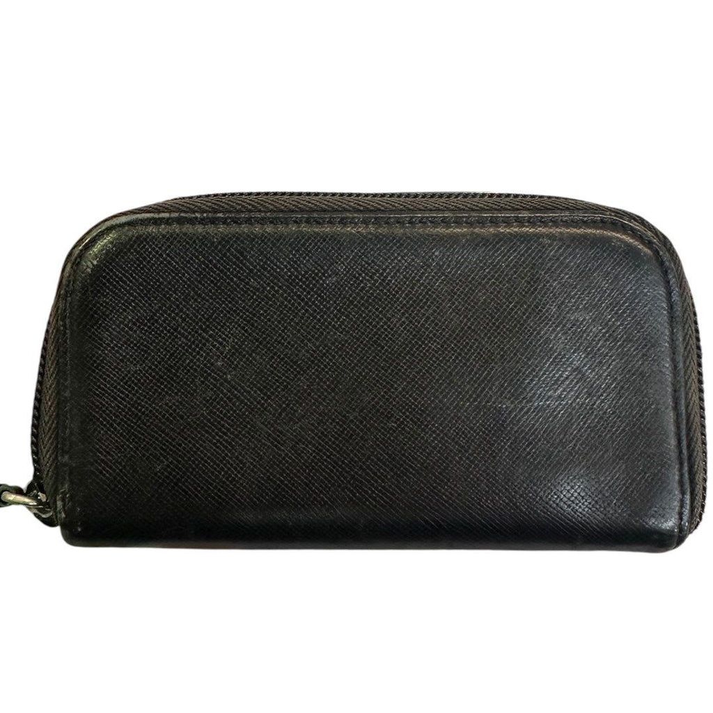 Prada Saffiano Leather Zip Key Case – Black
