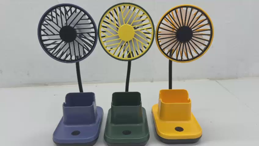 USB Desktop Fan With Gadget Holder