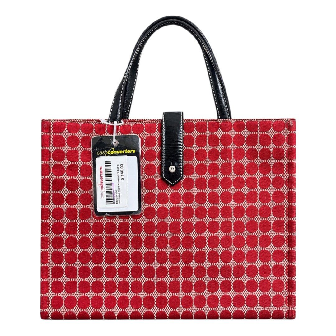 Kate Spade New York Patterned Canvas Tote Bag – Red