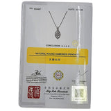 Pt850/Pt900 Natural Round Diamond Necklace W/Cert