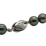Natural Black South Sea Pearl Necklace & Earring Set (9.72 - 11.01mm)
