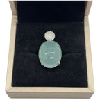 PT900 Natural Aquamarine Cat’s Eye & Diamond Pendant