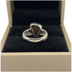 PT900 Natural Boulder Opal & Diamond Ring