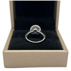 PT900 Natural Un-Heated Blue Sapphire & Diamond Ladies Ring