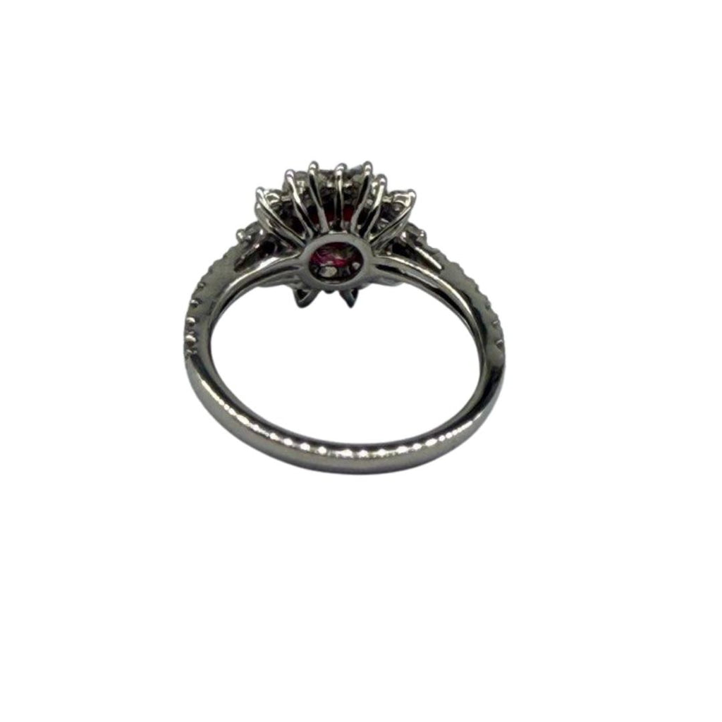 PT900 Un-Heat Natural Ruby & Diamond Ring (GIA Cert)