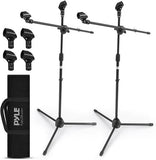 Pyle Universal Adjustable Tripod Microphone Stand Pair PMKSKT35