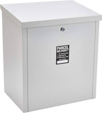 Qualarc PCSDB-MD Parcel Chest Secure Locking Delivery Box Made of Galvanized Steel, Textured Gray, Medium