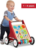 Radio Flyer Classic Push & Play Walker, Toddler Walker with Activity Play, Red Walker Toy, Ages 1-4