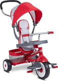 Radio Flyer Stroll 'N Trike - 4-in-1 Toddler Tricycle, Red, Ages 1-5