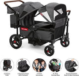 Radio Flyer Voya Quad Stroller Wagon 4 Seater Wagon Stroller for Kids