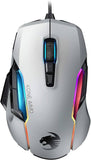 ROCCAT Kone AIMO Remastered PC Gaming Mouse, Optical, RGB Backlit Lighting, 23 Programmable Keys, Onboard Memory, Palm Grip, Owl Eye Sensor, Ergonomic, LED Illumination, Adjustable to 16,000 DPI-White