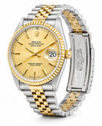 Rolex Datejust 16233 36mm Half Gold Automatic Gold Dial Watch