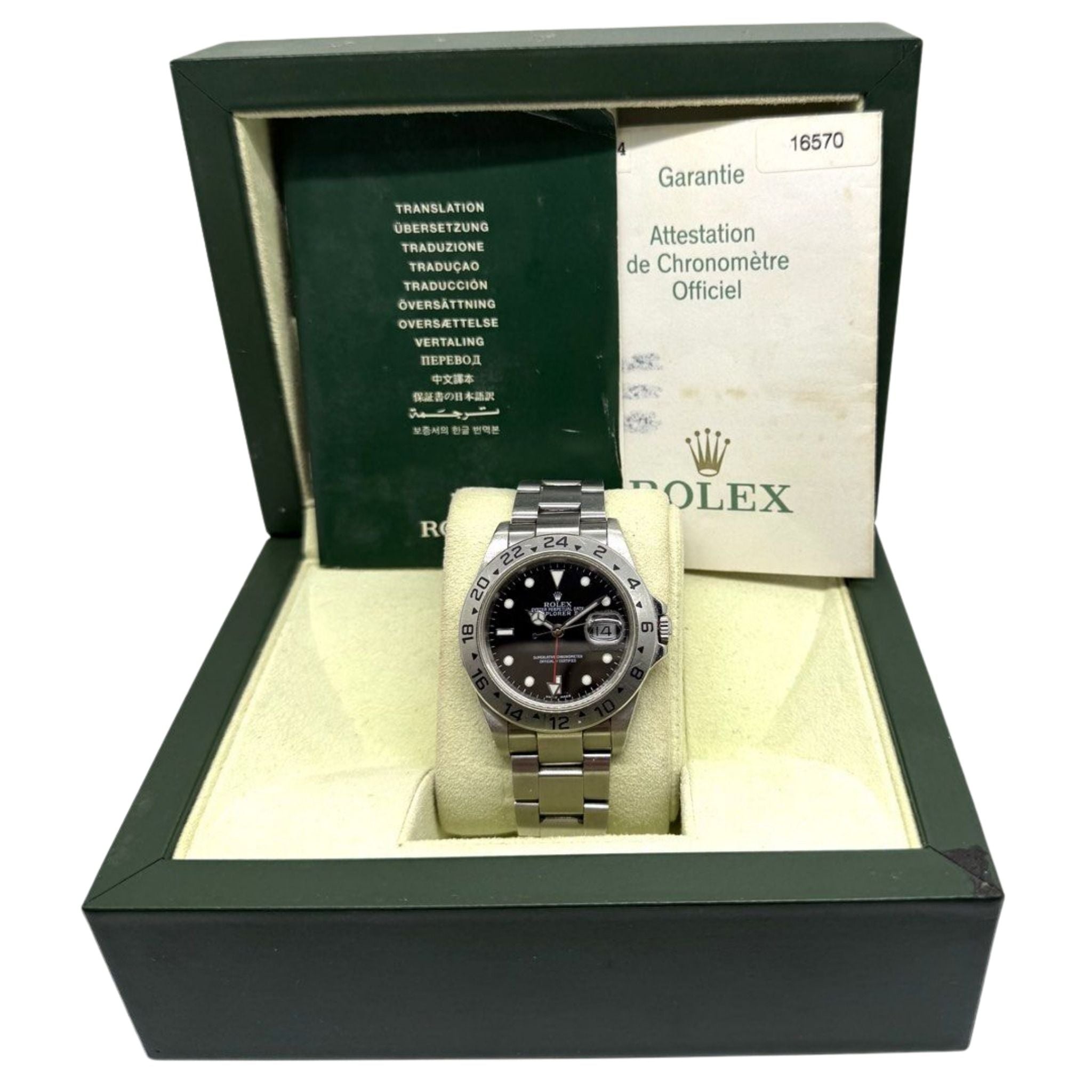 Rolex Explorer II 16570 40mm Black Dial Automatic Watch