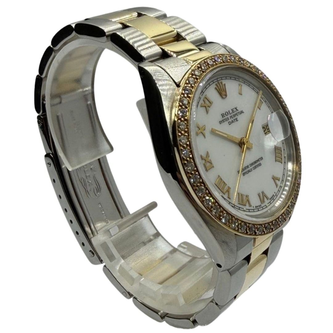 Rolex Oyster Perpetual 1505 34mm Automatic Half Gold Watch
