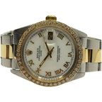 Rolex Oyster Perpetual 1505 34mm Automatic Half Gold Watch
