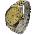 Rolex Oyster Perpetual Date 15053 34mm Half Gold Automatic Watch