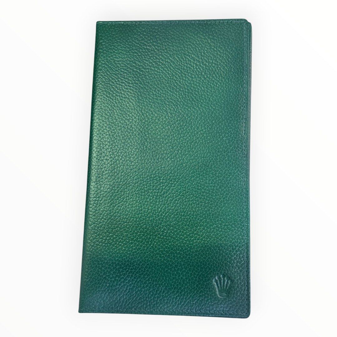 Rolex Green Pebbled Leather Document Passport Holder
