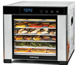 Rommelsbacher DA 900 Food Dehydrator with Temperature Selection and 6 Stainless Steel Tray for Meat Fruit Vegetable