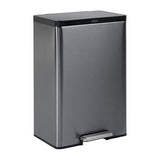 Rubbermaid 2112520 Stainless Steel Metal StepOn 12G Trash Can Charcoal