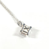 Tiffany & Co. Atlas 925 Silver Cube Pendant Necklace