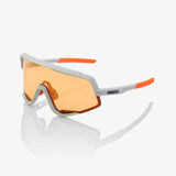 100% Glendale Sunglasses Soft Tact Oxyfire White Persimmon Lens