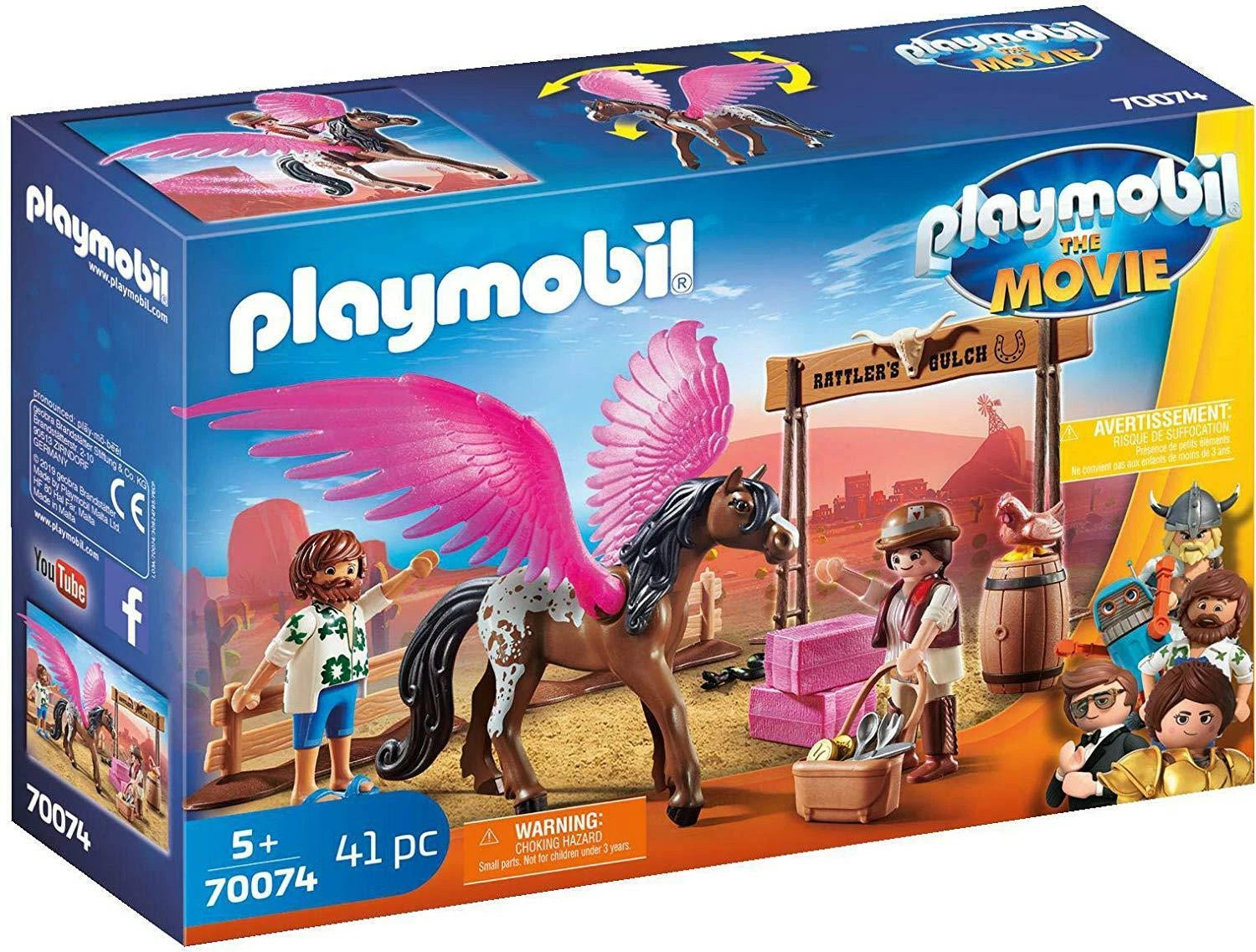 Playmobil 70074 Movie Marla and Del with Flying Horse Toy Playset Main image