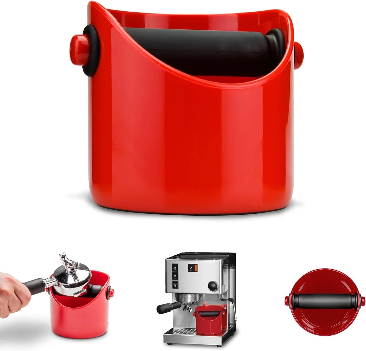 Dreamfarm Grindenstèin Modern Espresso Knock Box  Sturdy & Compact Coffee