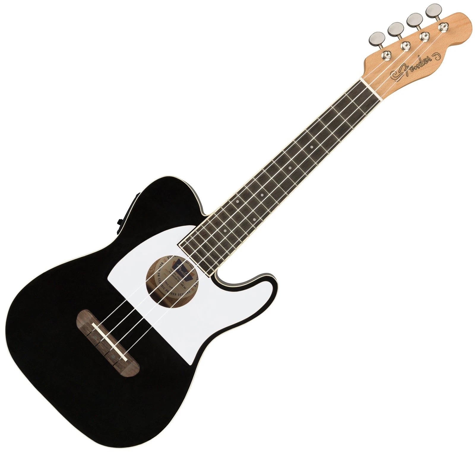 Fender Fullerton Tele Ukulele Black Acoustic Electric