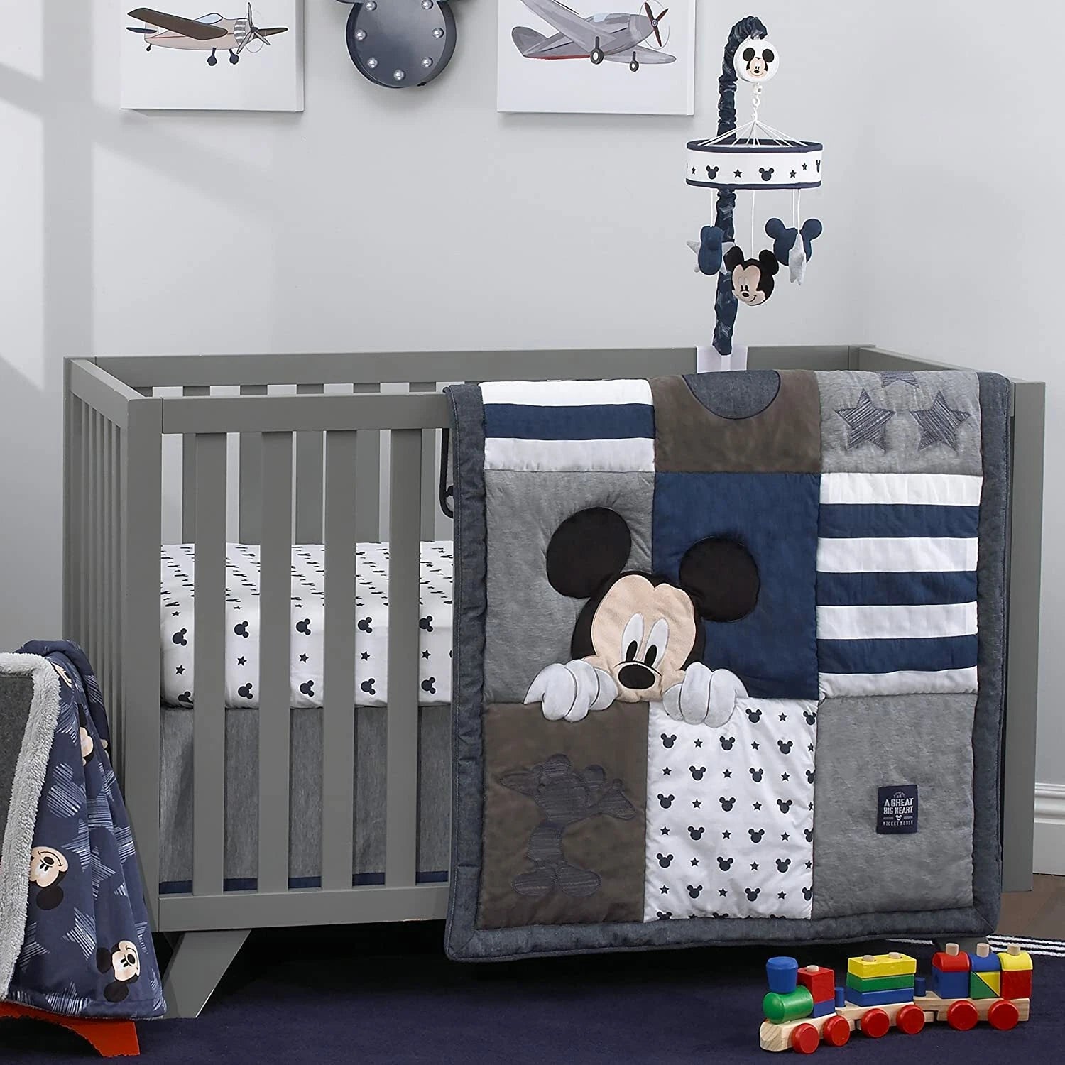 Mickey Mouse: Hello World Appliquéd Comforter by Disney Baby Main image