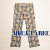 BURBERRY BLUE LABEL - PANTS-LONG/BEIGE/WOOL/NOVA CHECK-FQ505-157-43 / SIZE 36
