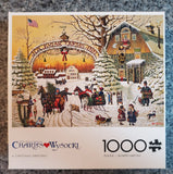 Buffalo Games Charles Wysocki A CHRISTMAS GREETING 1000 piece puzzle COMPLETE