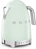 Smeg KLF04PGUK Variable Temperature Electric Kettle, 1.7L, Pastel Green