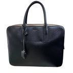Saint Laurent Leather Briefcase – Black