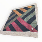 Saint Laurent YSL Multicolour Geometric Print Square Scarf
