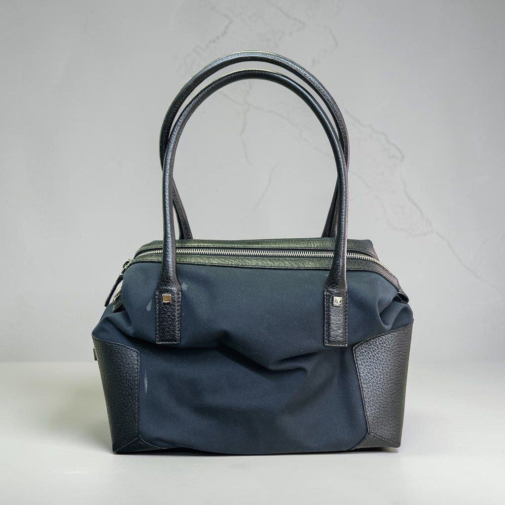 Salvatore Ferragamo Nylon Handbag with Leather Trim