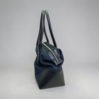 Salvatore Ferragamo Nylon Handbag with Leather Trim