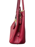 Samantha Vega Saffiano Leather Tote Bag – Wine Red
