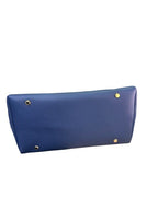 Anteprima Blue Leather Tote Bag with Pouch (H23 x L32 x W17 cm)