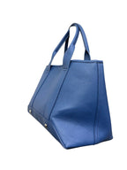 Anteprima Blue Leather Tote Bag with Pouch (H23 x L32 x W17 cm)