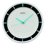 Seiko 12 Inch Mari Art Deco Wall Clock, Matte White