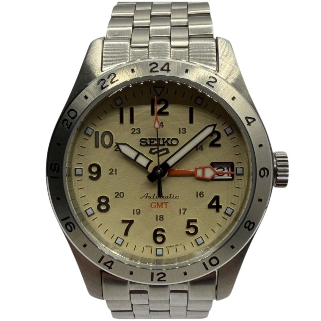 Seiko 5 Sports HDB002K1 Field GMT 39.4mm Automatic Beige Dial Watch Main image