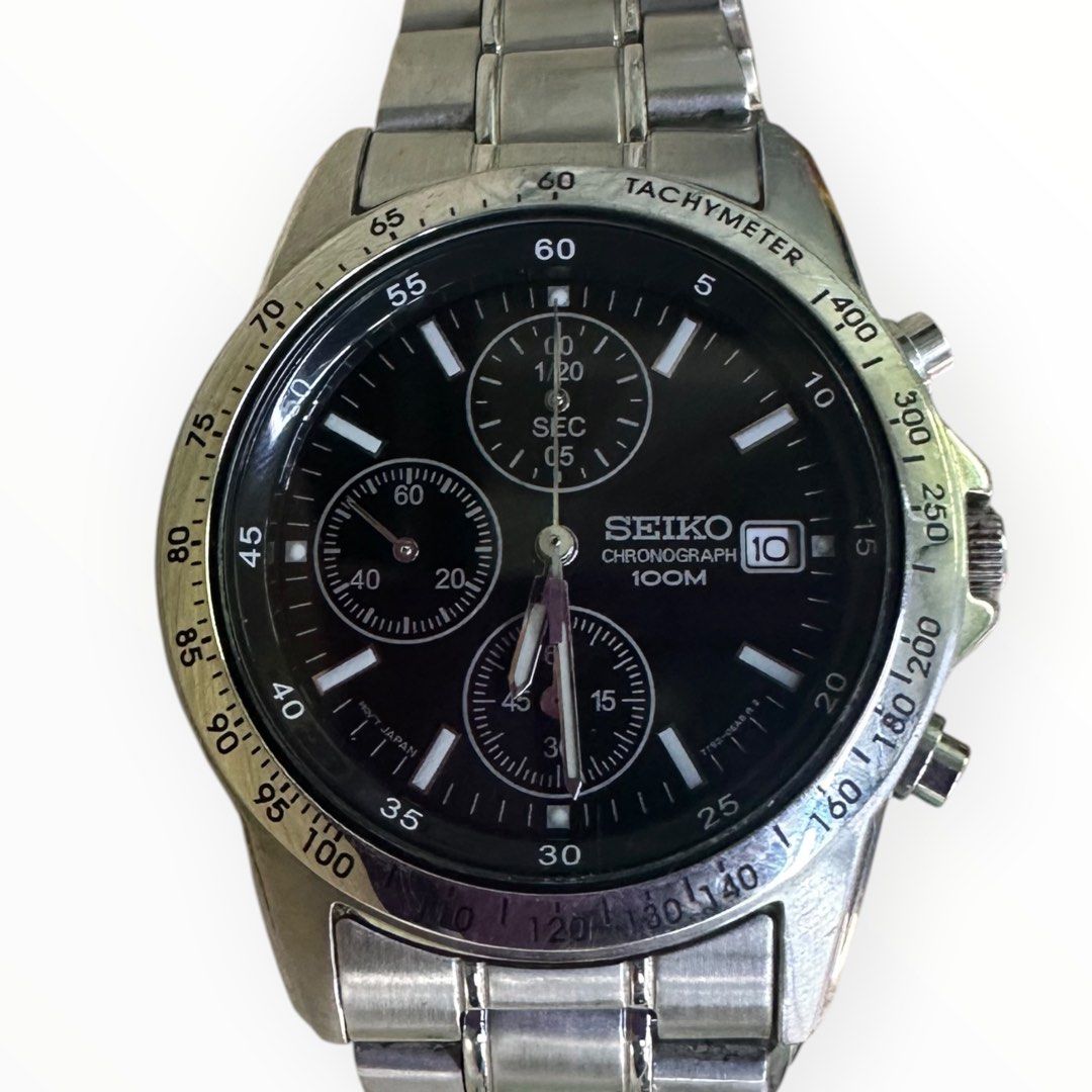 Seiko Quartz Chronograph Black Dial Men’s Watch