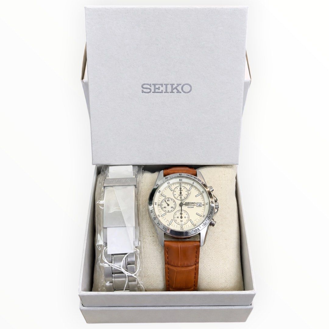 Seiko T7T92-0DW0 Men’s Chronograph 100M White Dial Watch 38mm
