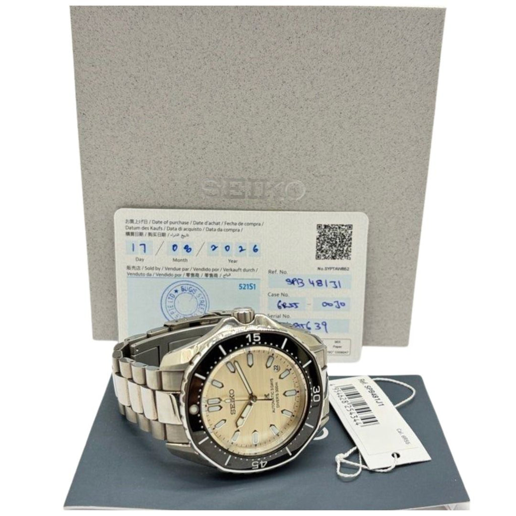 Seiko Prospex SPB481J1 41.3mm Automatic Divers Cream Dial Watch