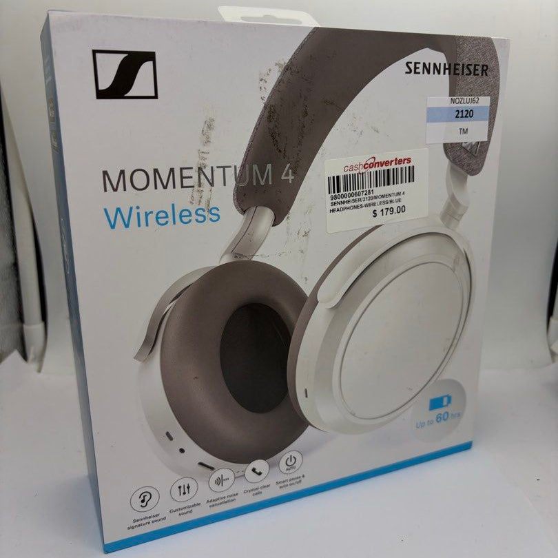 Sennheiser Momentum 4 Wireless Headphones with Adaptive Noise Cancellation Blue