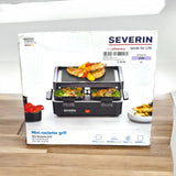 Severin RG 2370 Raclette Grill Small Mini Size Smokeless Odourless with 4 Non-stick Pans