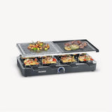 Severin RG 2371 Raclette Grill Natural Cooking Stone Smokeless Odourless With 8 NonStick Pans