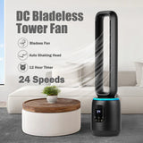 iFan DC Bladeless Tower Fan – Remote Control, Oscillation, Timer, LED Lamp, Touch-screen, 3 Modes, 24-Speed (IF7463)