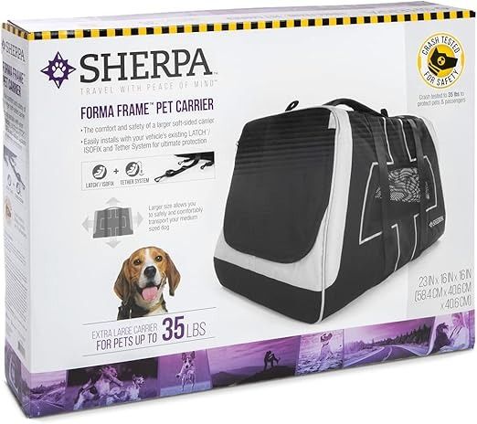 Sherpa SPT72069 Forma Frame Airline Approved Crash Tested Pet Carrier, Black, X-Large Main image